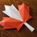 Canadian Maple Leaf papercraft printable DIY pdf template