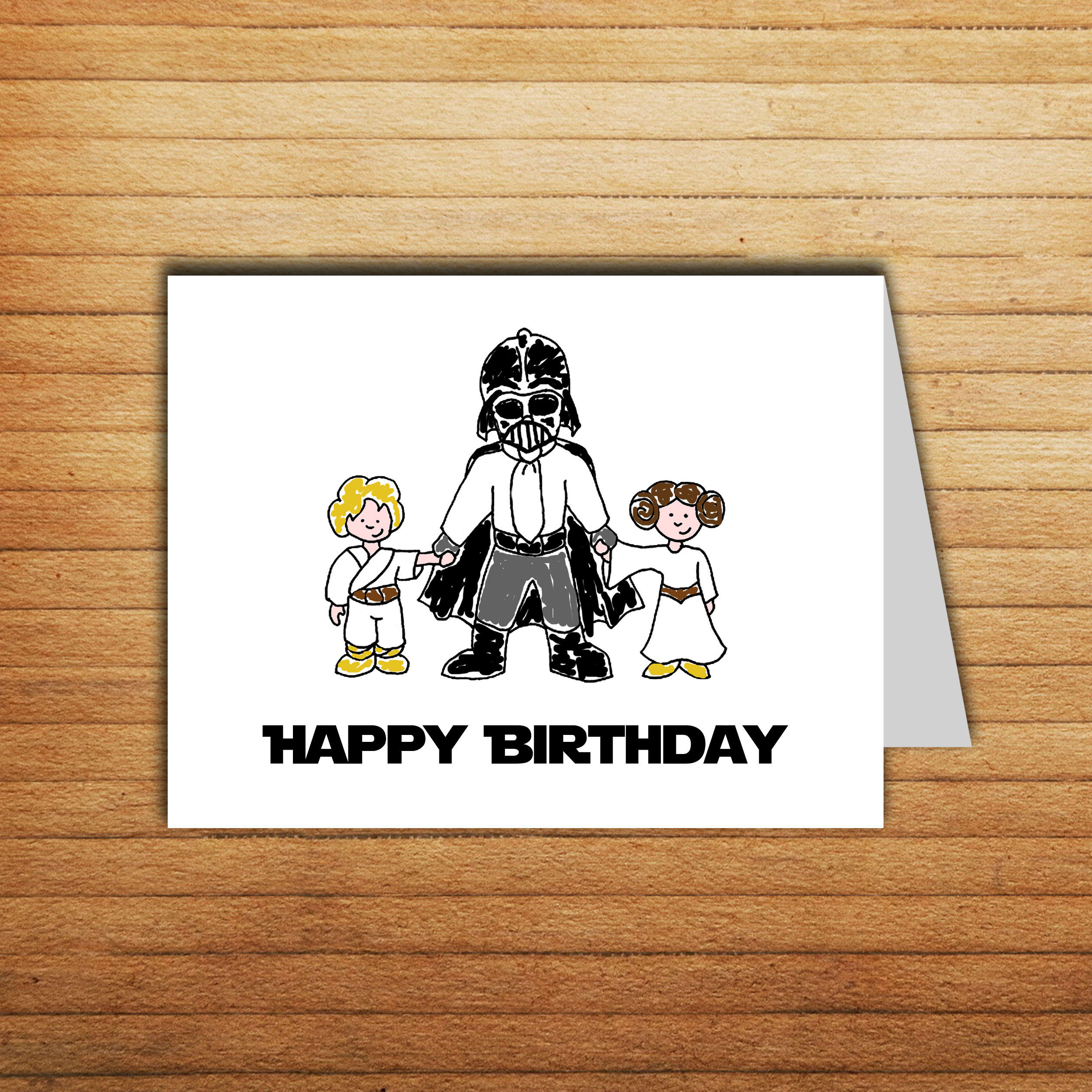 Star Wars Birthday card Darth Vader card Printable Happy