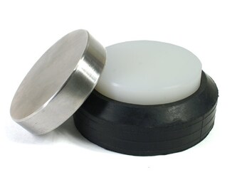 Steel Bench Block - with Nylon Block and Rubber Base - Jewelry Making - 12-500