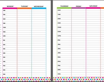 Hourly Printable Pages for BIG Happy Planner
