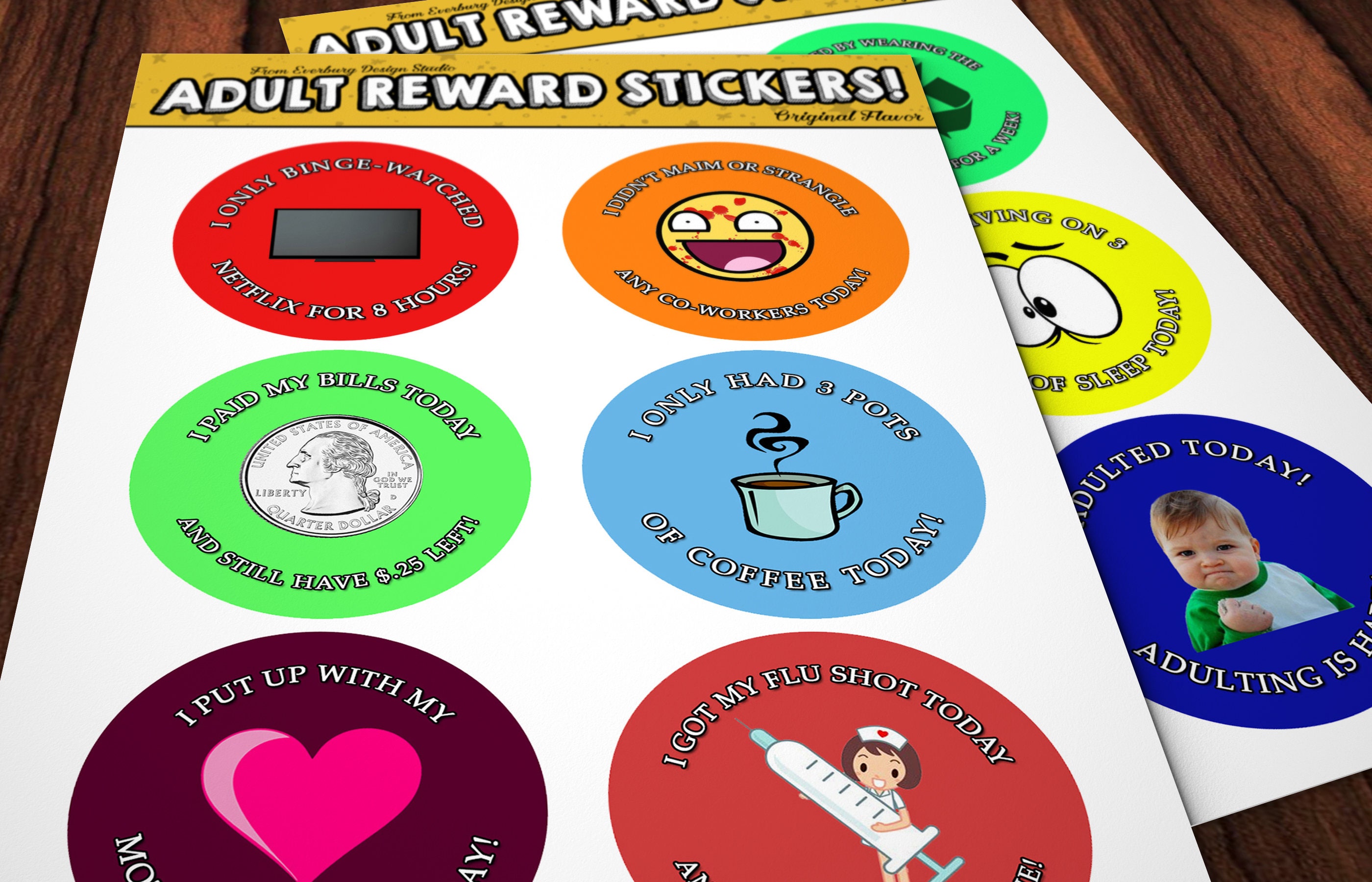 Adult Stickers / Adulting Sticker Set / Funny Stickers for Adults