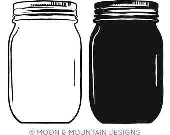 Mason Jar Pack - SVG • PNG • EPS Cut Files