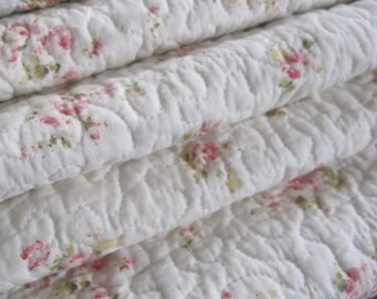 Faded Florals, Floral Quilt Pieces, 1970s Fabric, Vintage Fabric, Vintage Quilt, French Boutis, Quilting Fabric, Base Work, Slow Stitching