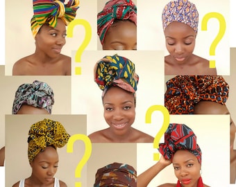 Surprise Print Head Wrap / African Print Head Wrap / Ankara Head Wrap / Gift / Turban / Wax Print