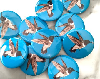 Hummingbird Pin Back Button