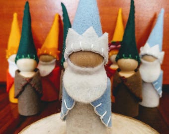 Winter Peg Doll Gnome Goblin Winter toy Waldorf Montessori