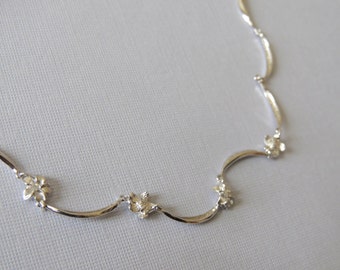Sterling Silver Flower Necklace