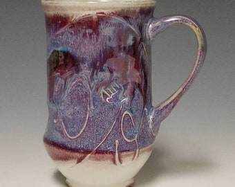 Handmade wheel thrown ceramic mug #1131