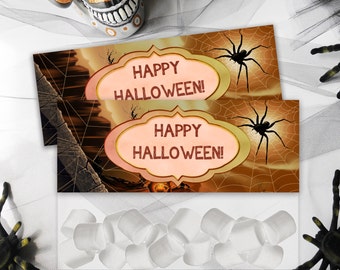 Halloween Bag topper Printable Candy bag topper Halloween treat bag toppers Instant download bag toppers Halloween Favor bag toppers