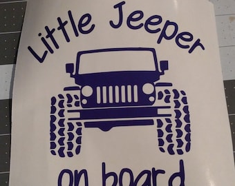 Little Jeeper / Jeepers on board Vinyl Graphic Decal Many color options