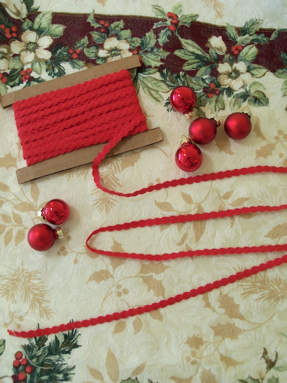5 Yards of Red Flat Trim / Perfect Width Trims for Doll Clothes