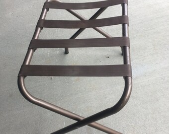 Vintage suitcase stand • vintage luggage rack • luggage stand