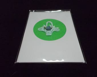 Cards with lace flower baskets