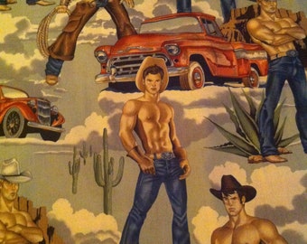 BTY Wranglers (Vintage Colorway) - The Alexander Henry Fabrics Collection 100% Cotton
