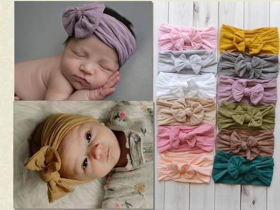 YOU PICK Nylon Head wraps One size fits all nylon headbands wide nylon headband knot nylon head wrap CLASSIC knot nylon head wrap