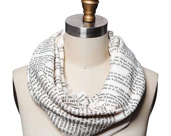 Sherlock Holmes Book Scarf - Infinity Scarf, Literary Scarf, Arthur Conan Doyle, Book Lover, Books, Reading, Teacher Gift