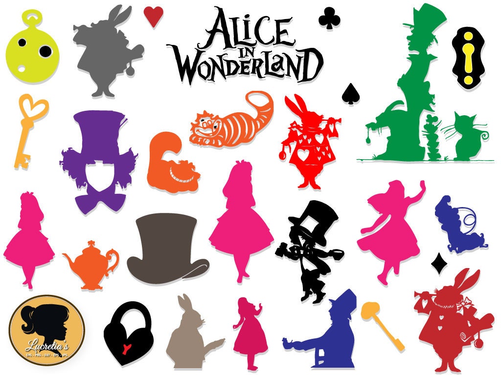 Download Alice in wonderland Silhouette Alice in wonderland Svg