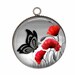 Pendant cabochon resin 20/25 mm poppy 05