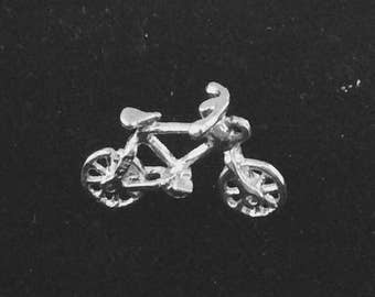Sterling silver bicycle charm vintage # 189