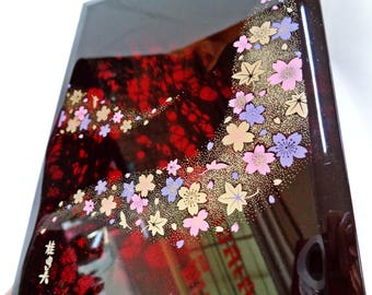 VJ842 : Address book,Japanese vintage Lacquer Address book,boxed,made in Japan