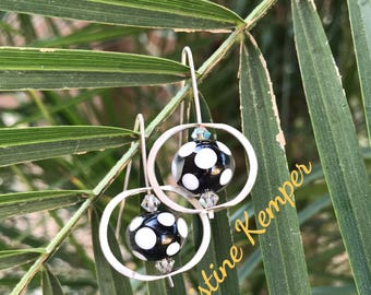 Sterling Silver and Lampwork Earrings