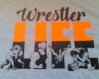 Wrestler Life T-shirt-Wrestler T-shirt-Wrestling T-shirt