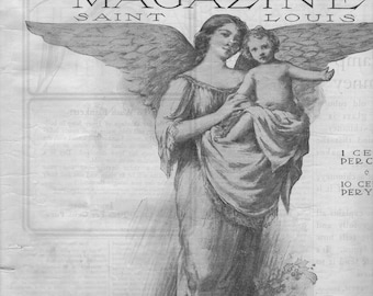 Antique Magazine December 1905 The Woman's Magazine Angel on Front Cover