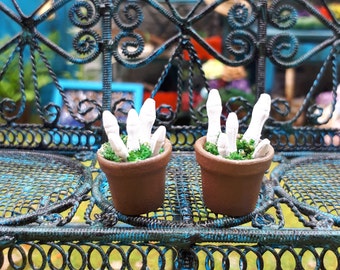 Miniature 1:12, calavera fingers in pot, great to decorate our witch and wizard houses or magic stores.