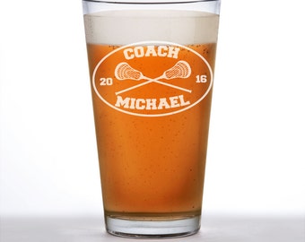 Lacrosse, Lacrosse coach, Lacrosse coach gift, Coach gift, Coach beer glass, Lacrosse gifts, Lacrosse team, Lacrosse sticks, LAX