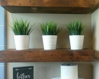 24" Floating Shelf, Farmhouse Shelf, Farmhouse Decor, Rustic Floating Shelf, Chunky Shelf