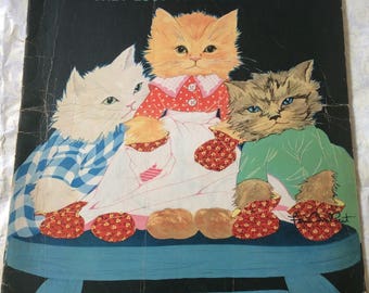 1931 The Three Little Kittens They Lost Their Mittens Fern Bisel Peat Saalfield