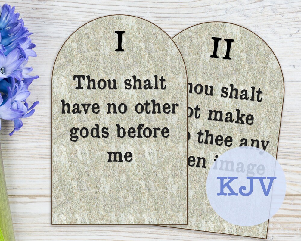 Ten Commandments Sunday School decor printable