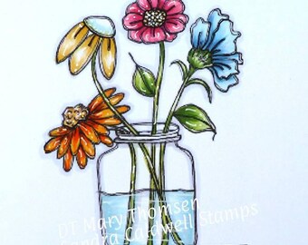 1676 Picked Flowers Digi Stamp