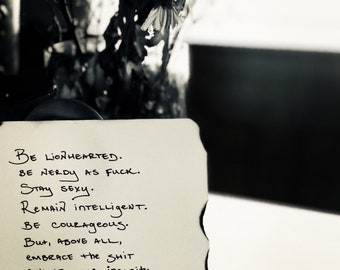 MADE TO ORDER Original Poetry - Hand-written & Signed by Erin Van Vuren *see description below for details*