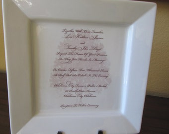 Your Wedding or Shower Invitation Custom Platter
