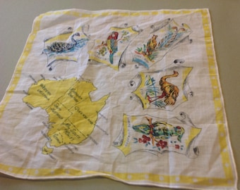 Vintage Birds Australian Hanky