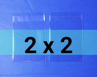 100 Clear Cello Bag 2x2 inch Self Sealable OPP Product Bag Acid Free Clear Pastic Packaging
