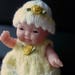 Lots To Love, Berenguer, Miniature Tiny Doll - Too Cute For Words Baby - 5" Tall - Yellow and White Knit Dress