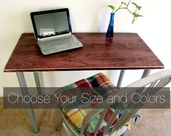 Solid Wood Desk or Laptop Desk - Choose Your Size and Colors!