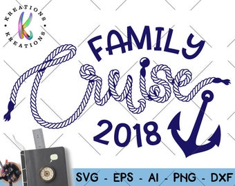 Family Cruise svg Cruise rope hand drawn svg rope letters print svg decal cut file silhouette cricut cameo instant download vector svg png