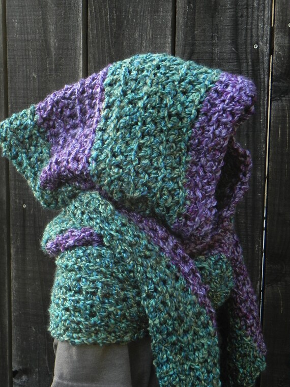 Easy Crochet Pattern Hooded Scarf Scoodie Hoodie crochet