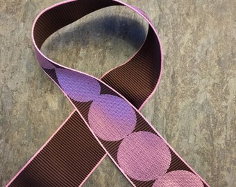 Brown and Pink Single Dot Grosgrain