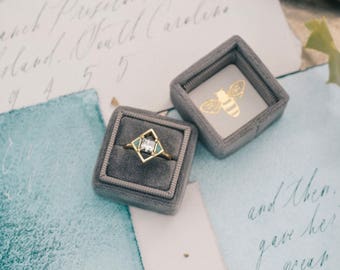 Velvet Ring Box - Luxe Velvet Ring Box - Ring Box - Engagement Gift - Engagement Ring Box - Fine Art Photography - Velvet Box