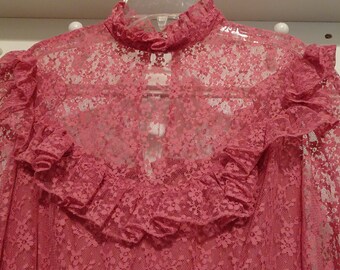 Vintage Lace ILGWU 1980's Dress