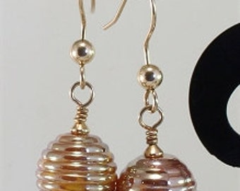 Lampwork Earrings Gold - SRAJD