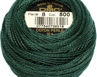 DMC 500 Perle Cotton Thread | Size 8 | Very Dark Blue Green