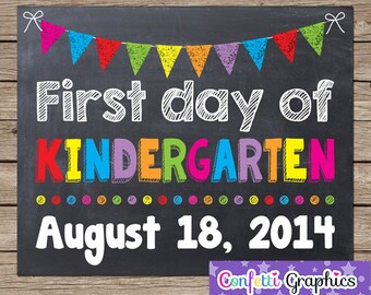 sign day first school custom poster kindergarten chalkboard enter teacher library when banner back etsy chalk