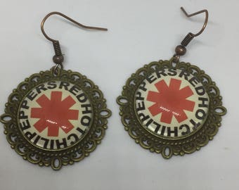 Earrings red hot chili peppers