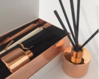 Sandalwood, Rose Gold Reed Diffuser, 100ml, Hand Poured, Home Fragrance, Gift Idea, Gift for mom, Home Decor, house warming, anniversary