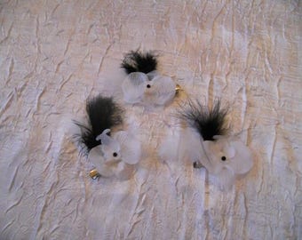 White Orchid hair clip